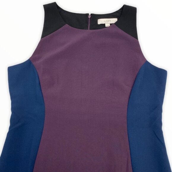 LOFT Women's Color Block Sheath Dress size 14 - Picture 4 of 6